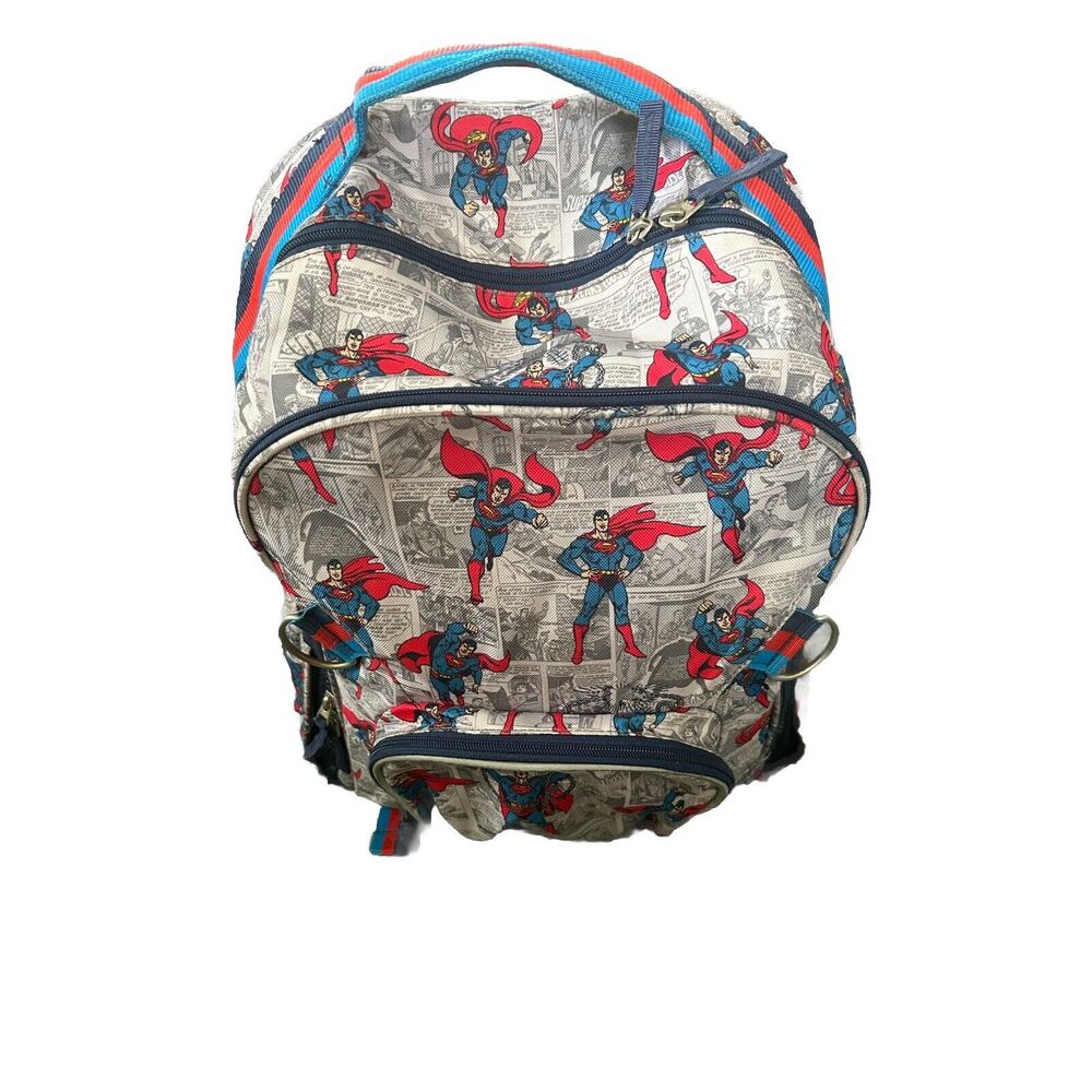 Pottery Barn Kids Superman Dc Comics Backpack Gray Extra Large